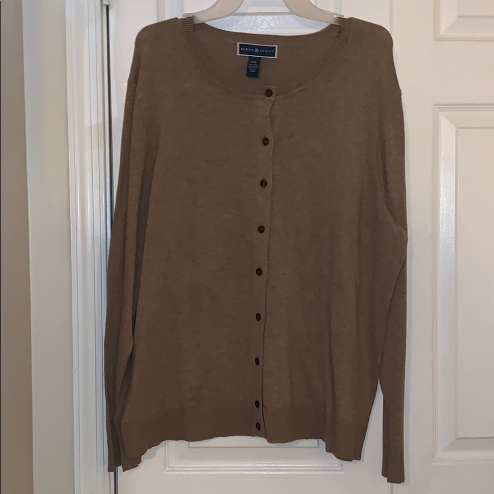 Tan Button Up Cardigan